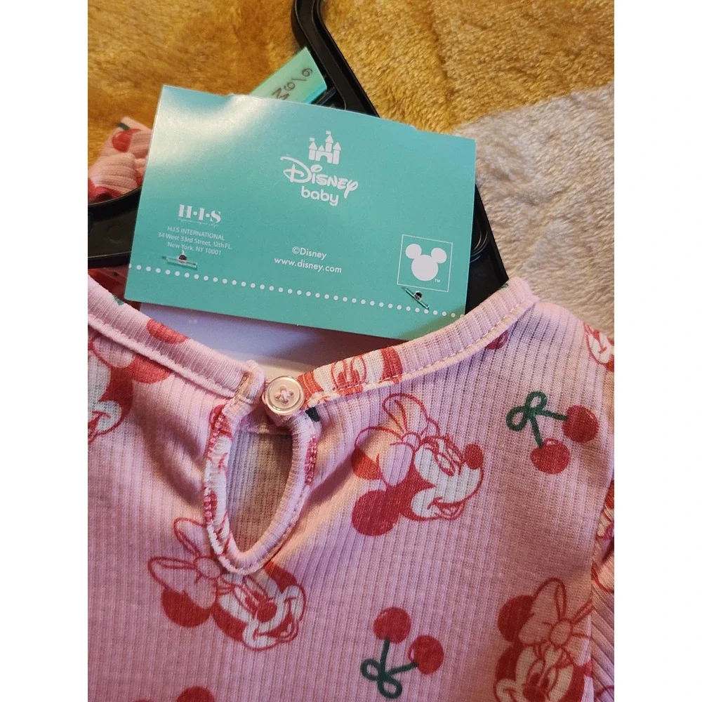 Disney Baby Minnie Mouse Tutu Bodysuit Headband Set Girls 6-9M NWT